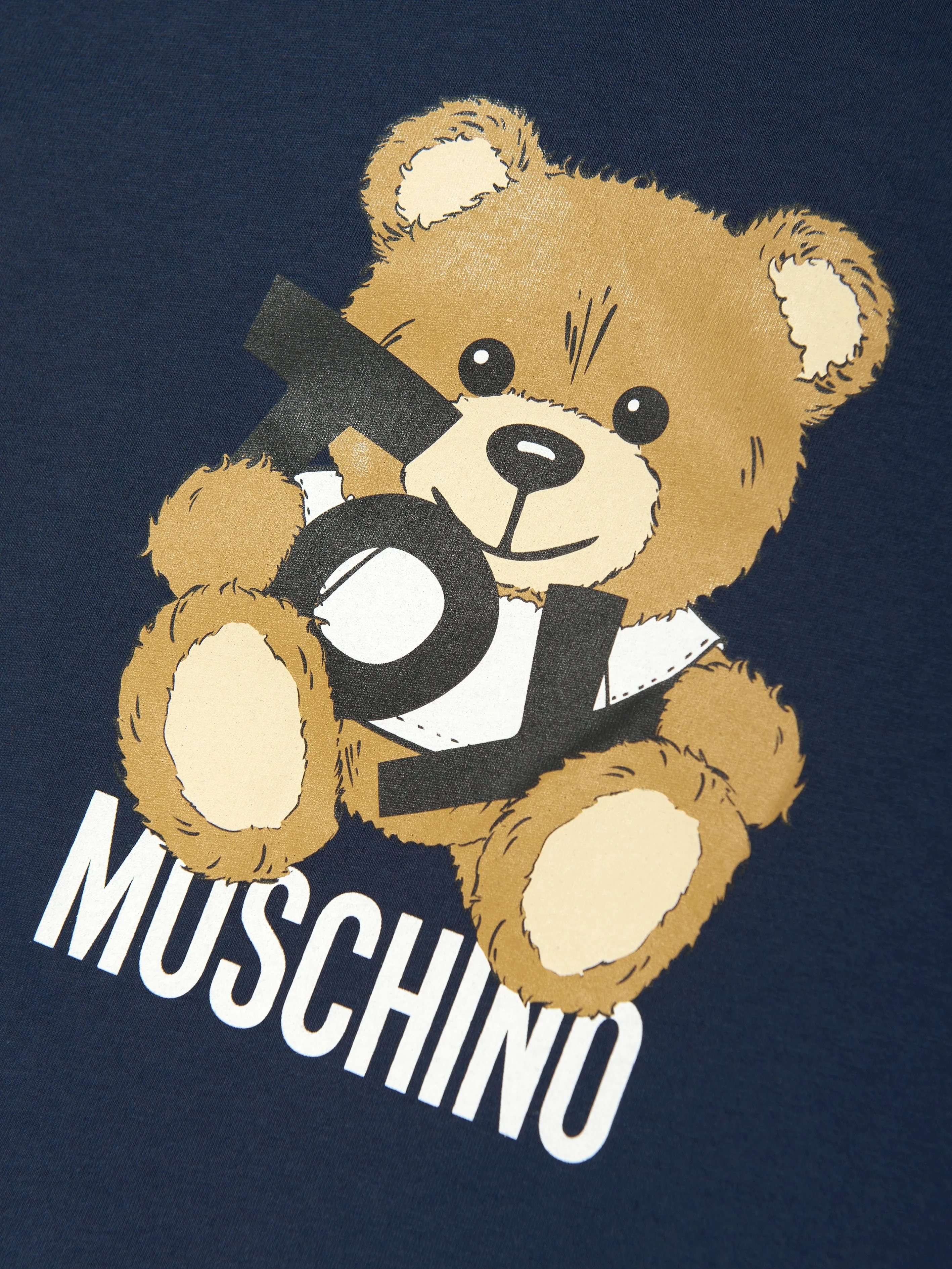 Kinder-Teddybär-Logo-T-Shirt in Marineblau