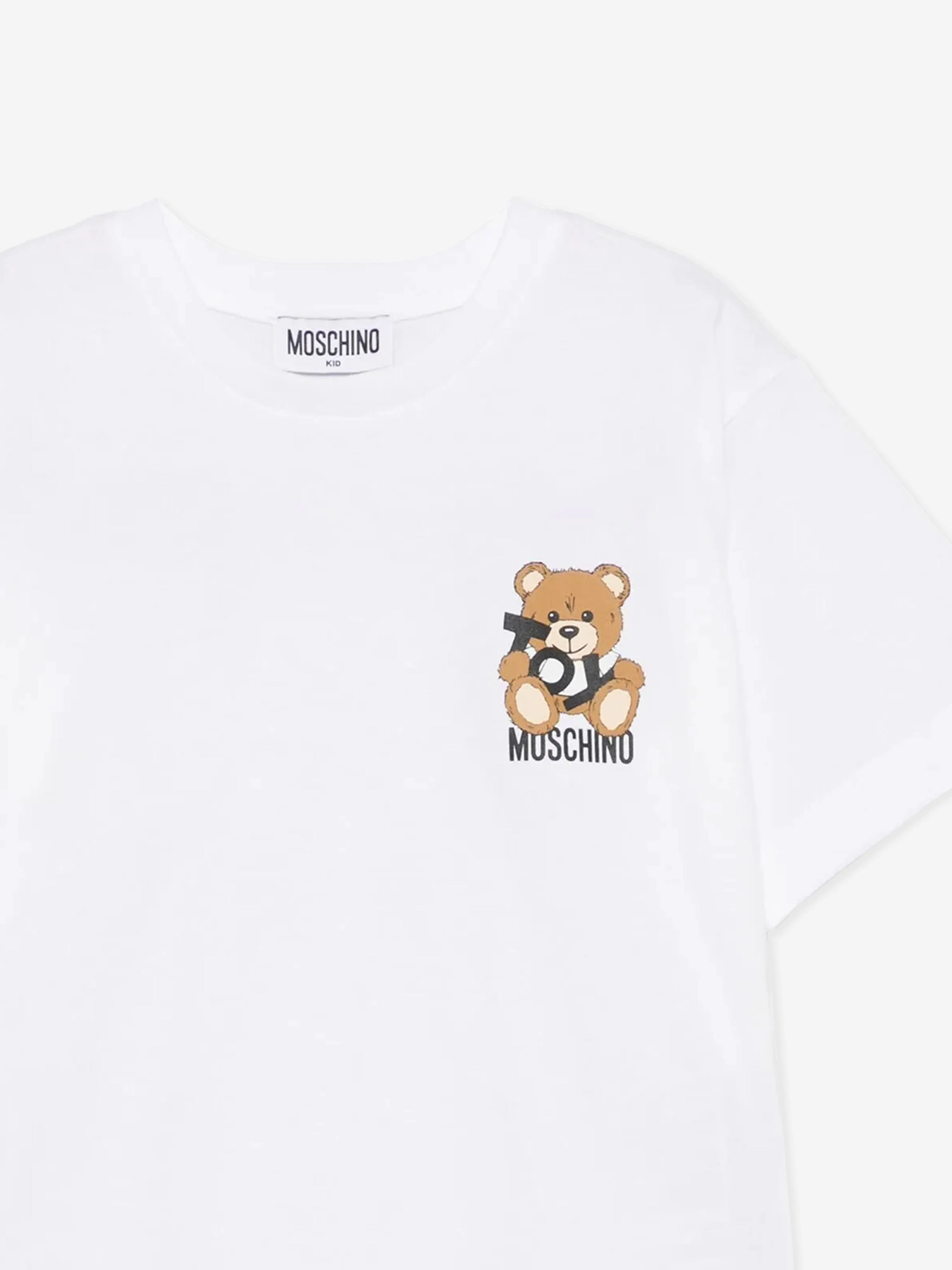 Kinder-Teddybär-Logo-T-Shirt in Weiß