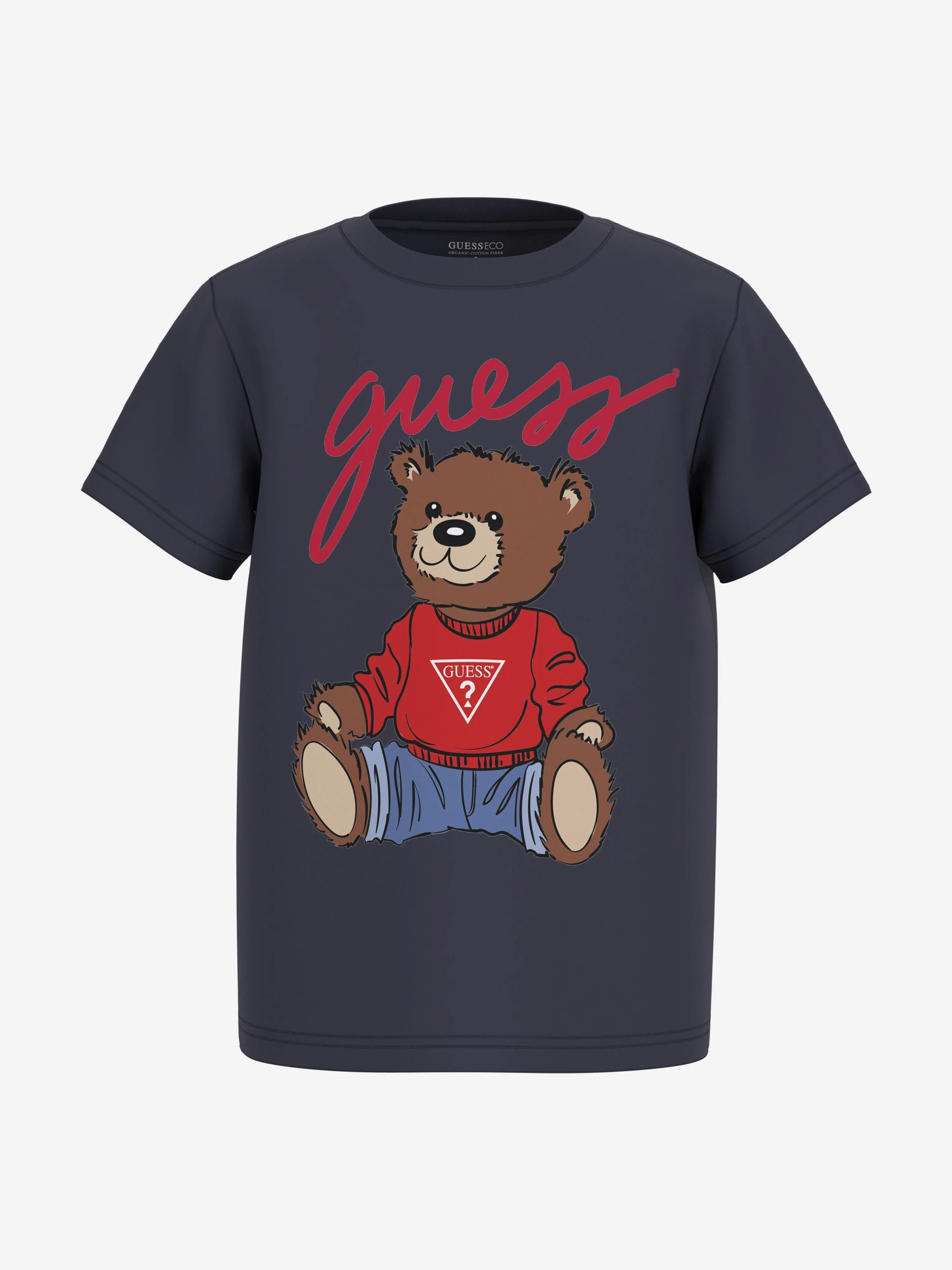 Kinder Teddybär T-Shirt in Marineblau