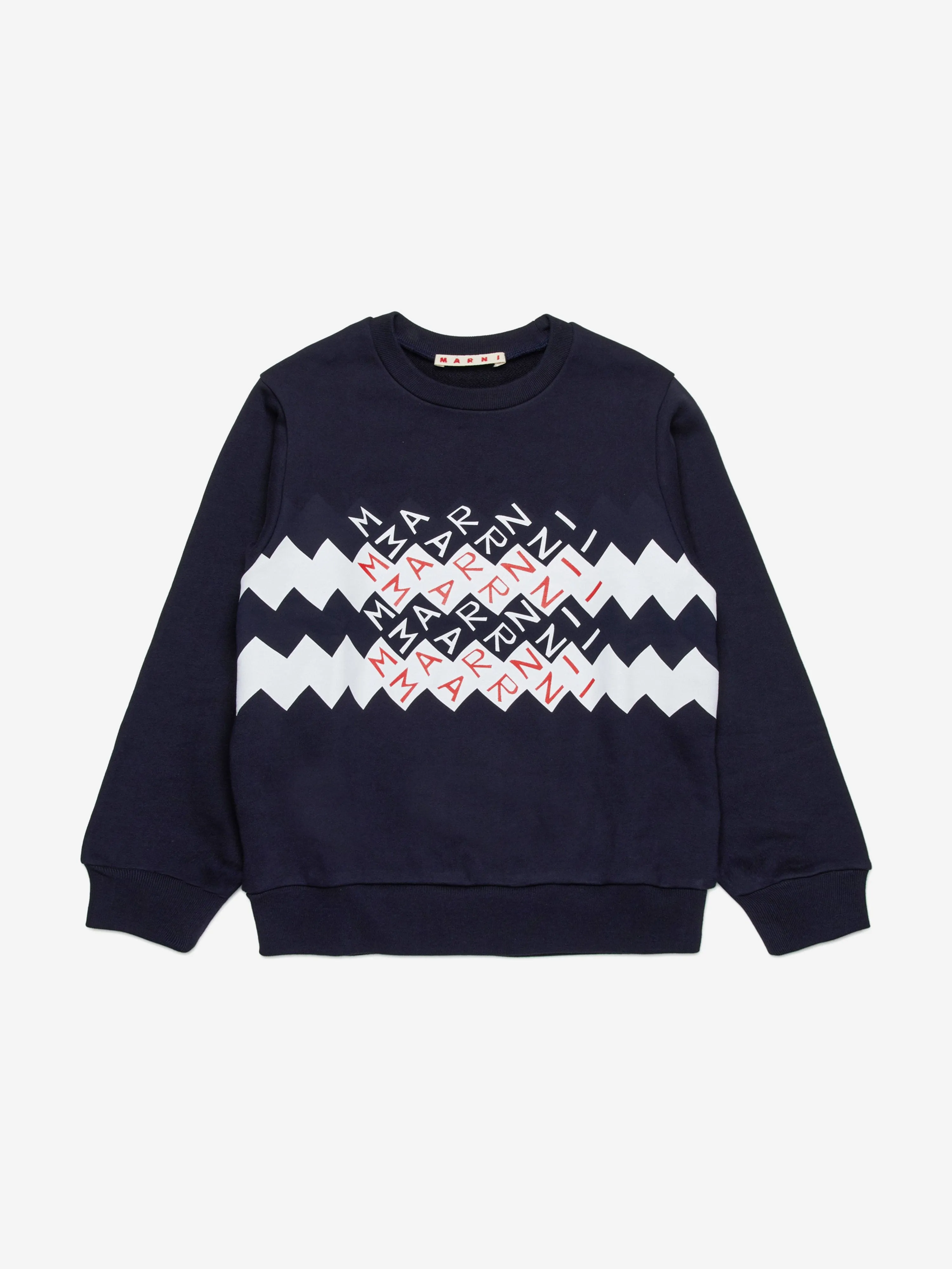 Kids Zickzack-Logo Sweatshirt in Marineblau