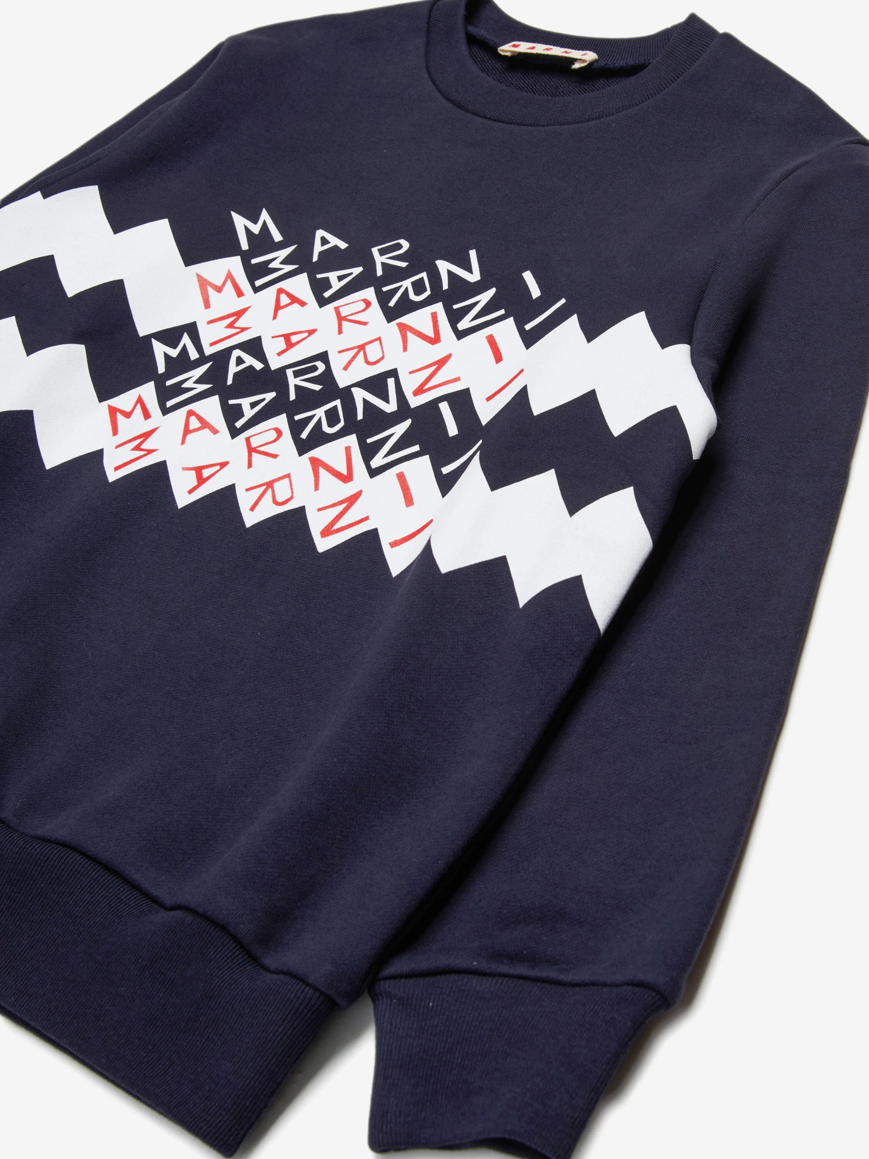 Kids Zickzack-Logo Sweatshirt in Marineblau