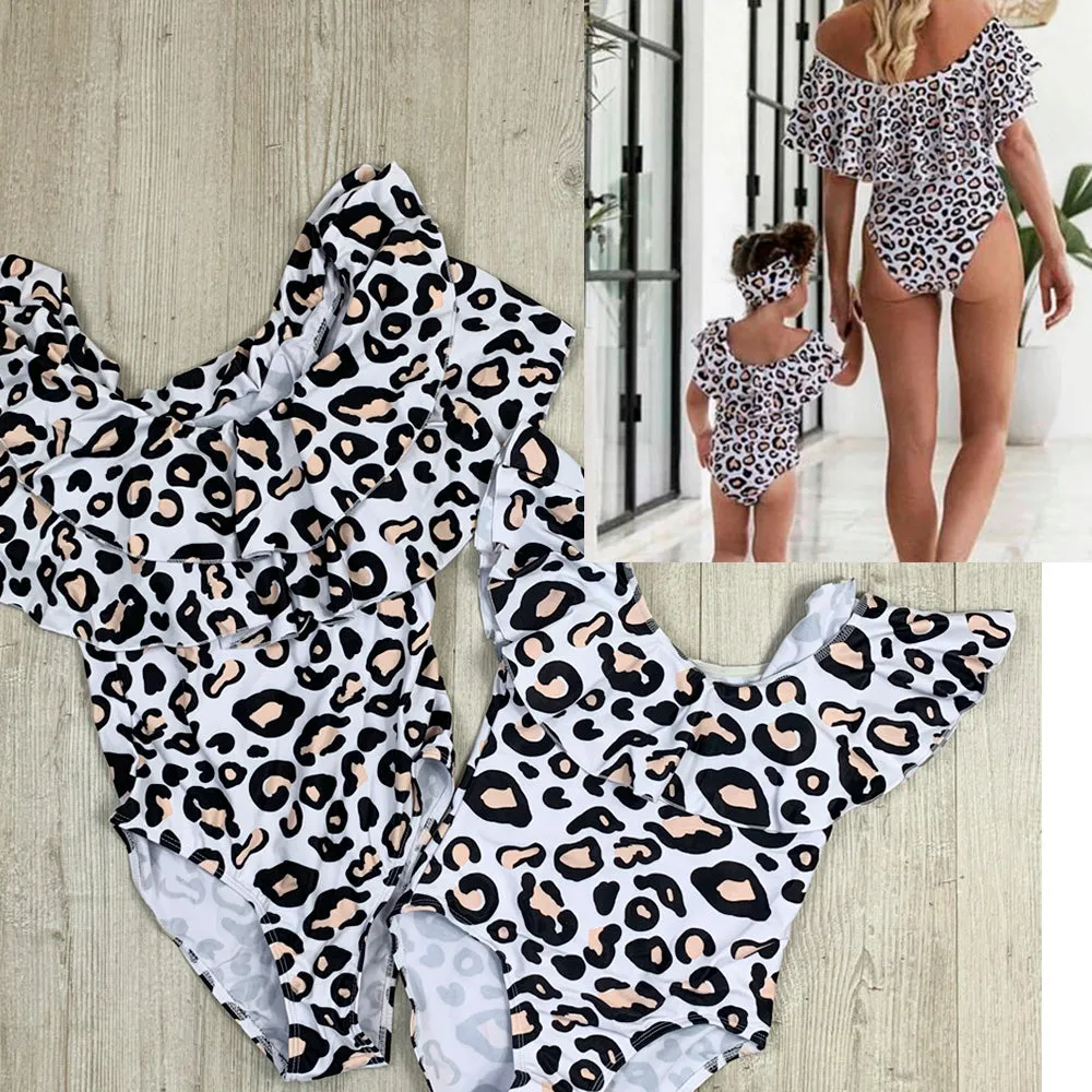 La Cala Mum & Kid Matching Leopard Swimsuits 23