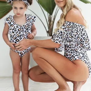 La Cala Mum & Kid Matching Leopard Swimsuits 23 maternity wear outlet