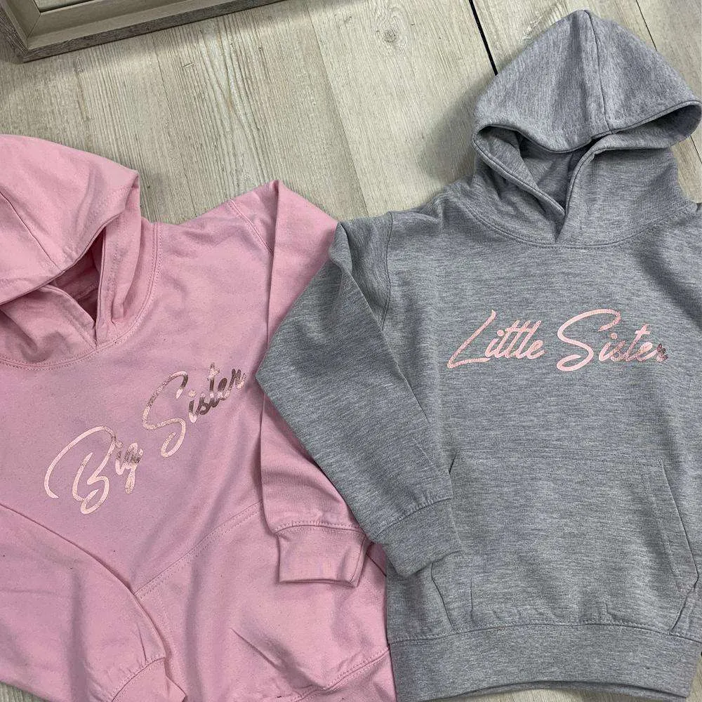 LA Sisters Matching Pastel Script Hoodies (1-13 Years) (MRK X) girls dresses outlet