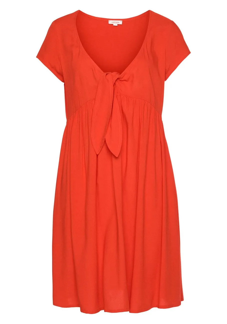 LASCANA Women's Tie Detail Dress