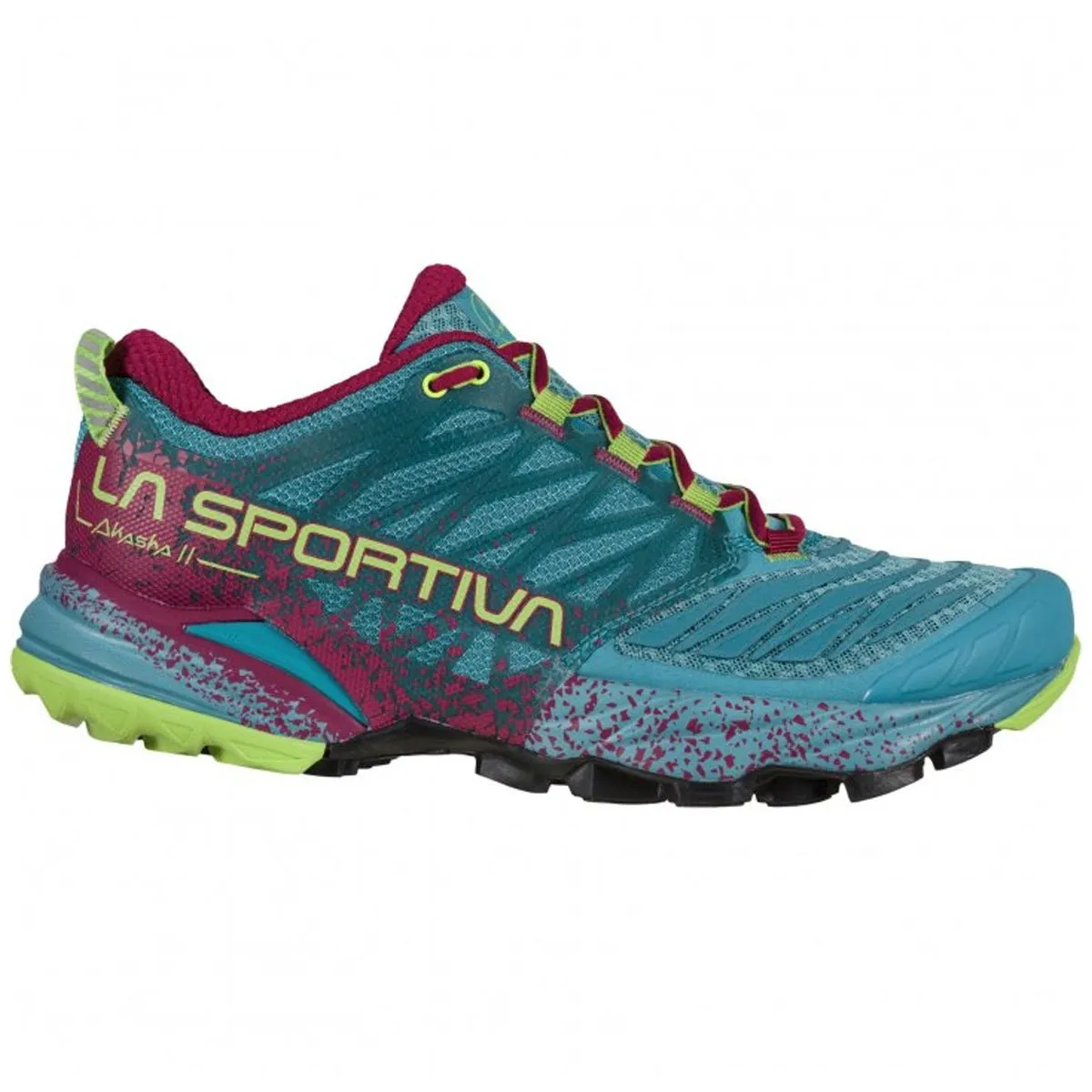 New Collection For Wholesale La Sportiva Akasha II Womens Trail Running Shoe - Topaz/Red Plum at factory price, fast shipping and high quality, buy the newest Items now.
