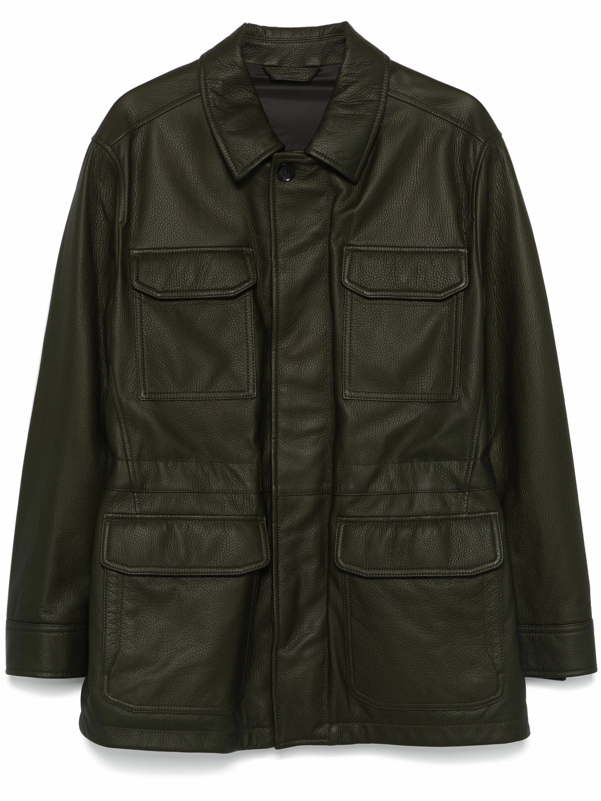 Leather Sahariana Jacket winter jackets clearance