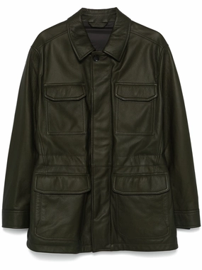 Leather Sahariana Jacket winter jackets clearance
