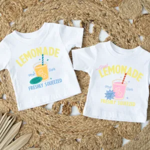 Lemonade & Pink Lemonade Matching Kids White T-Shirts boys apparel promo code