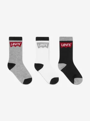 Levi's Jungen Batwing Socken-Set (3er Pack) in Schwarz