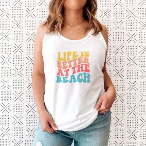 Life Is Better At The Beach Sleeveless Tank maternity dresses promo