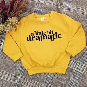 Little Bit Dramatic Kids Mustard Sweatshirt girls skirts clearance