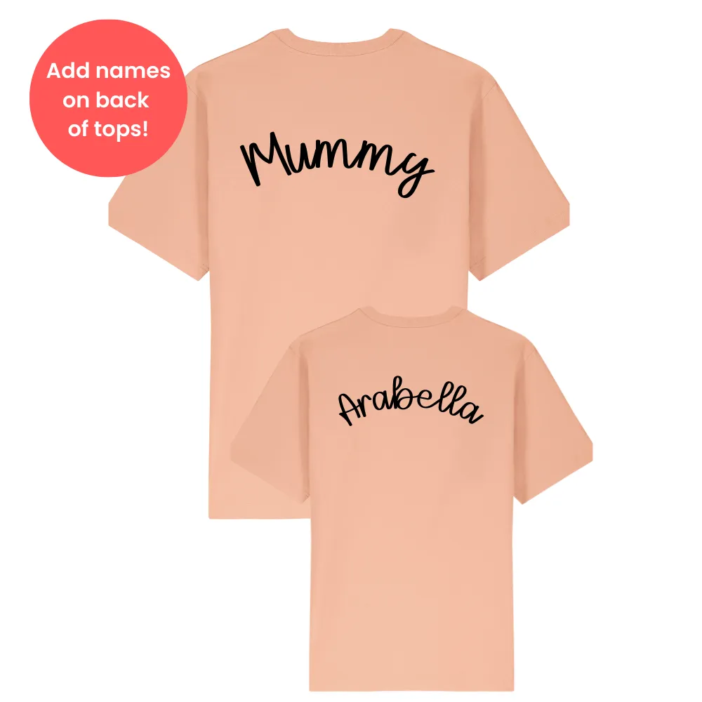 Little Bit Dramatic Matching T-Shirts- Fraiche Peach