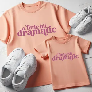 Little Bit Dramatic Matching T-Shirts- Fraiche Peach maternity leggings online