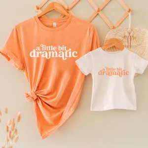 Little Bit Dramatic Mum & Kid Matching T-Shirts maternity leggings online
