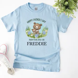 Little Cub- Personalised Name Fathers Day T-Shirt daddy outfits clearance