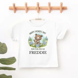 Little Cub- Personalised Name Fathers Day T-Shirt daddy outfits clearance