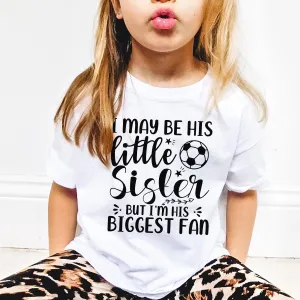 Little Sister & Biggest Fan Girls T-Shirt girls pajamas promo