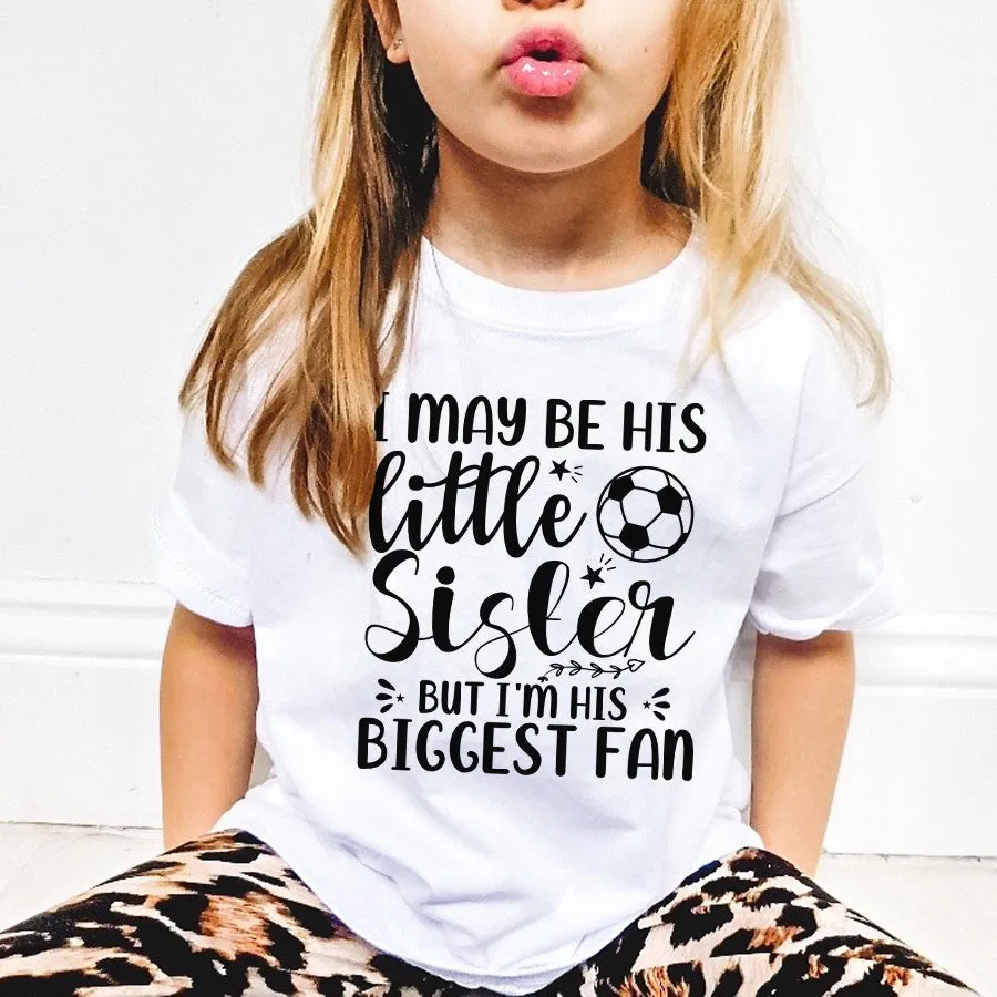 Little Sister & Biggest Fan Girls T-Shirt girls pajamas promo