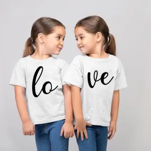 Lo-ve Split Slogan Matching T-Shirts (MRK X) maternity leggings online