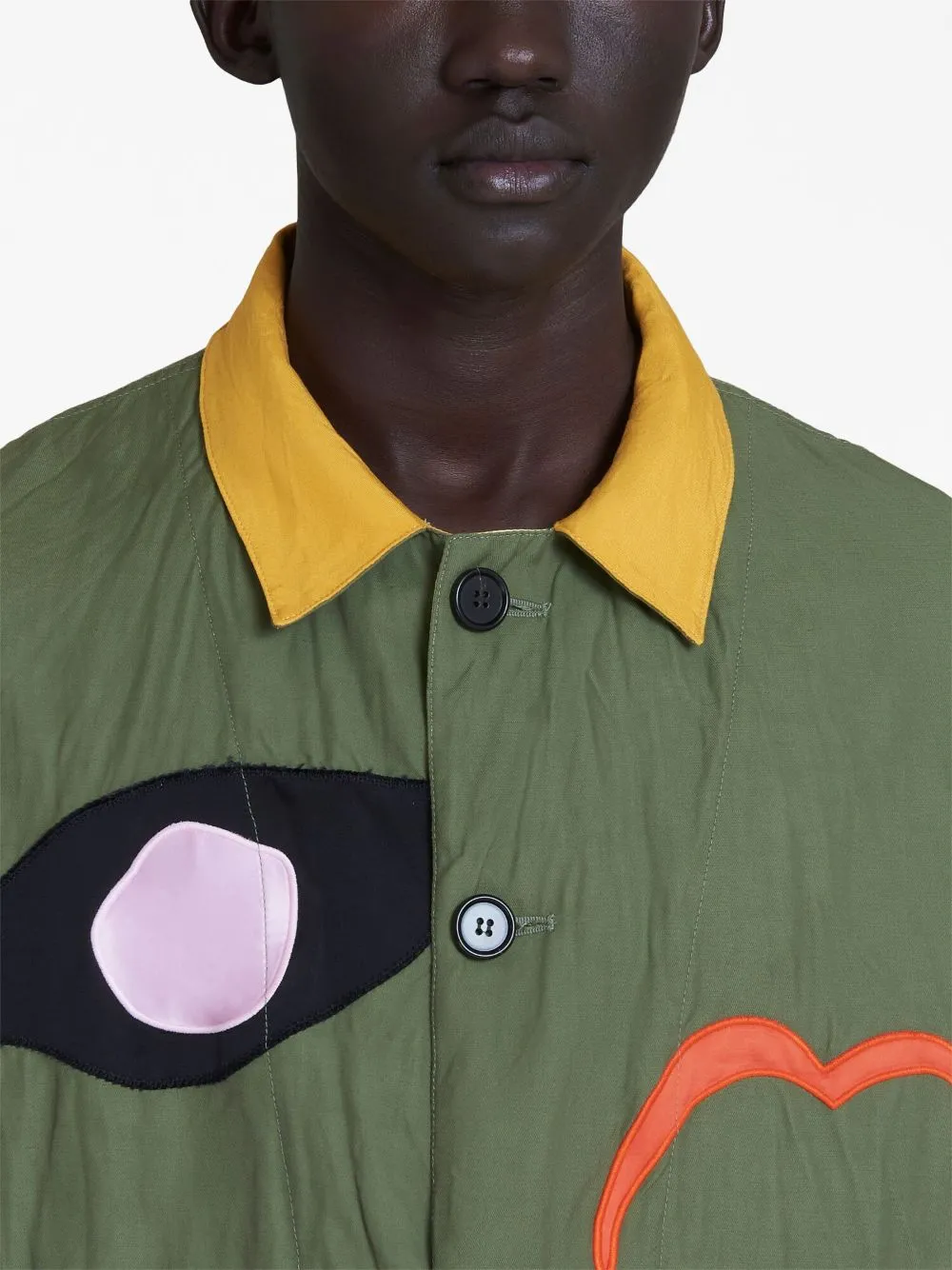 Logo-Patch Shirt Jacket