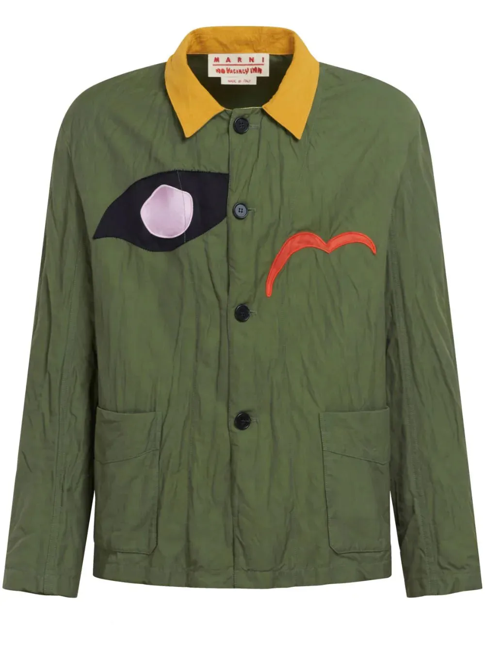 Logo-Patch Shirt Jacket winter jackets clearance