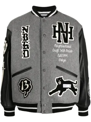 Logo-Patch Varsity Jacket winter jackets clearance