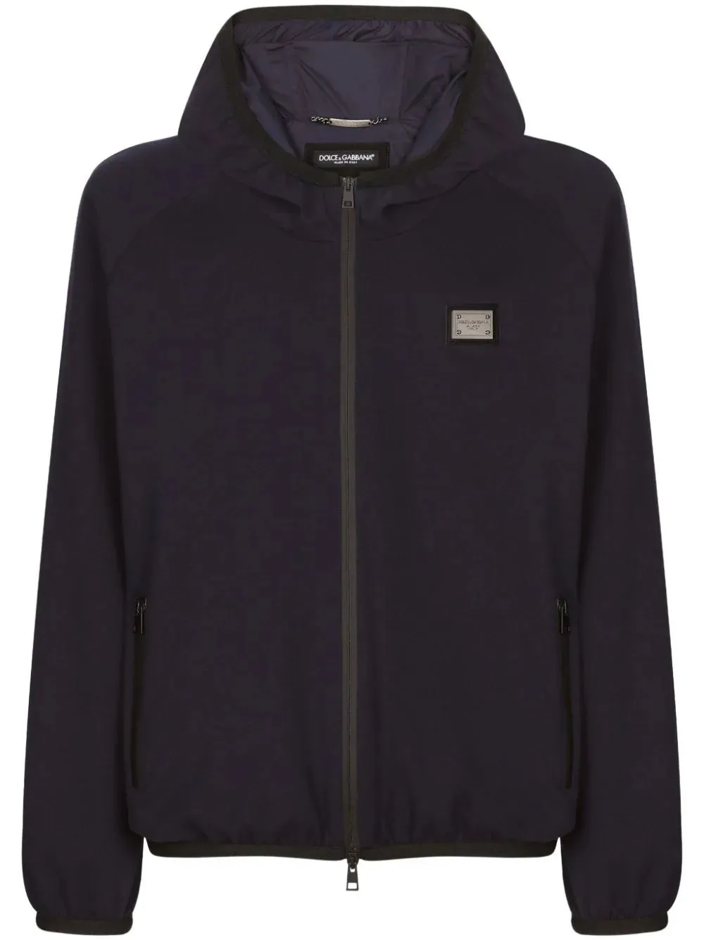 Logo-Plaque Hooded Jacket winter jackets clearance