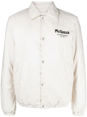Logo-Print Bomber Jacket winter jackets clearance