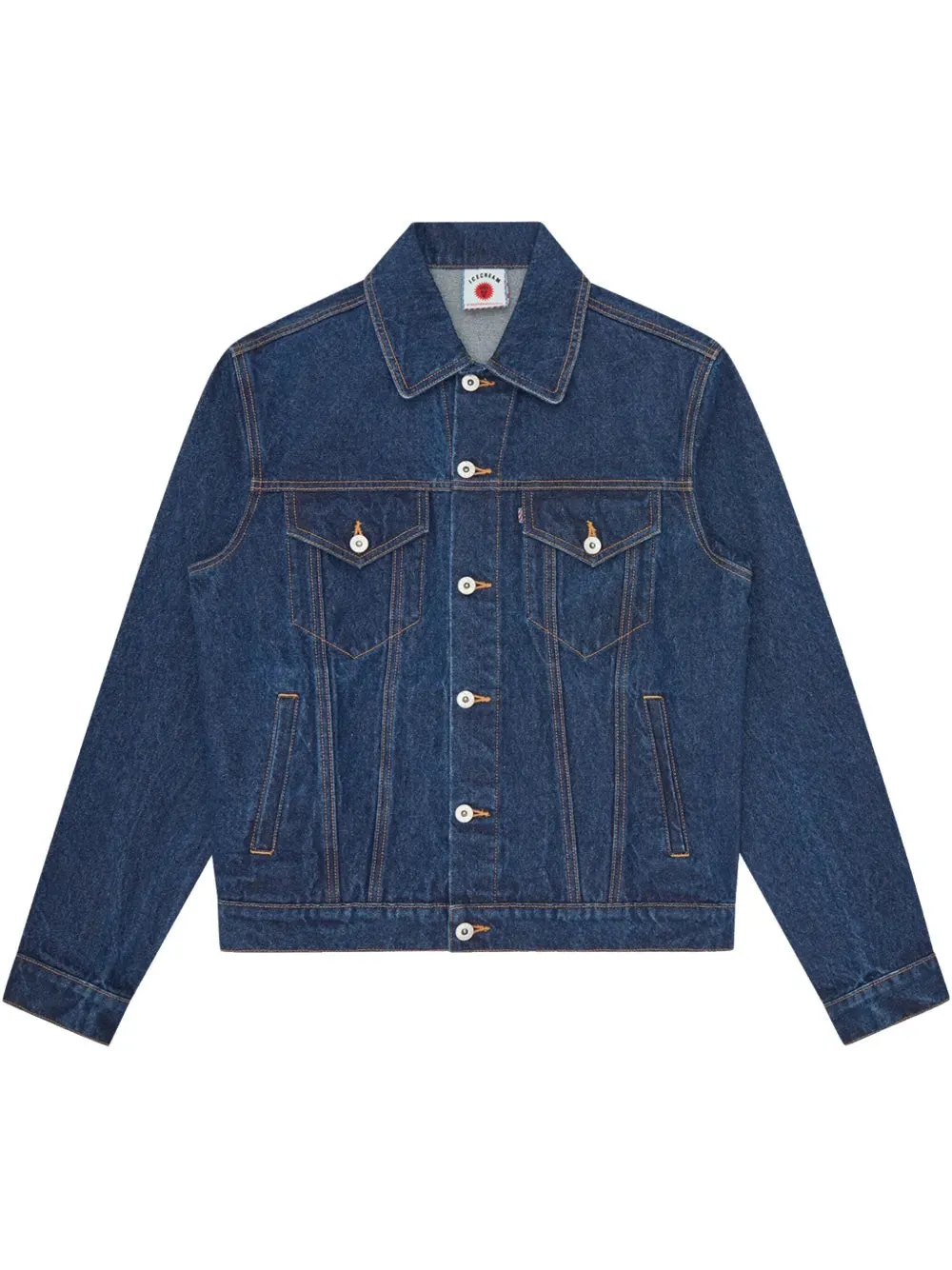 Logo Print Denim Jacket winter jackets clearance
