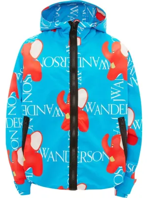 Logo-Print Hooded Jacket winter jackets clearance
