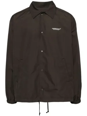 Logo-Print Shirt Jacket winter jackets clearance
