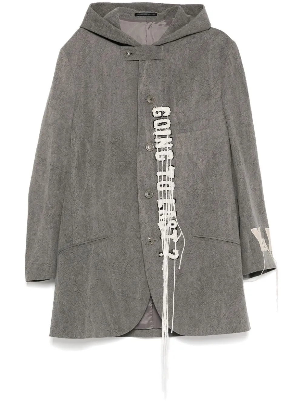 Logo-Print Wool Hooded Jacket winter jackets clearance