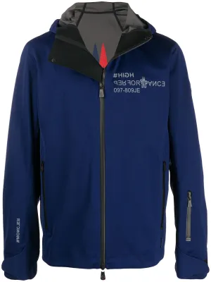 Logo Print Zip-Up Jacket mens coats discount