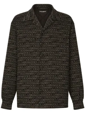 Logo-Printed Shirt Jacket winter jackets clearance