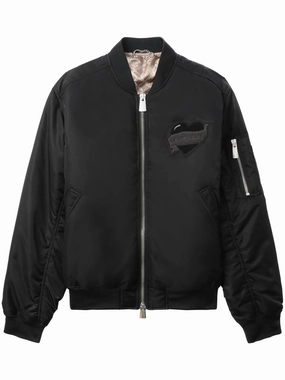 Logo-Appliqu Bomber Jacket winter jackets clearance