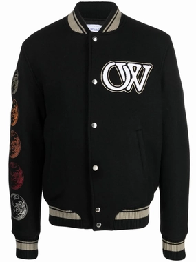 Logo-Appliqu Bomber Jacket winter jackets clearance