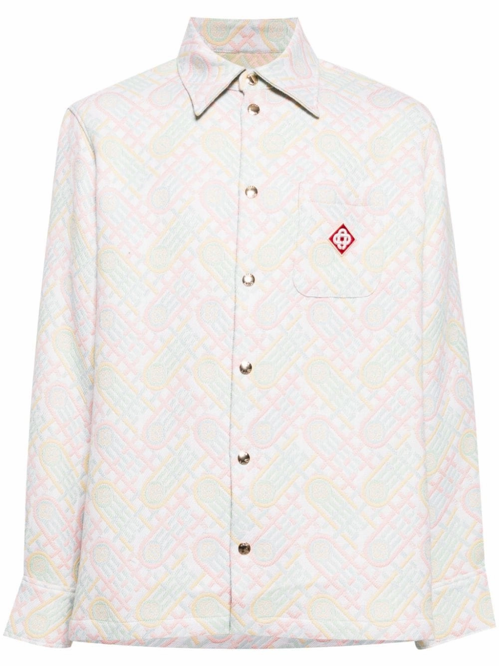 Logo-Appliqu Monogram-Jacquard Jacket winter jackets clearance