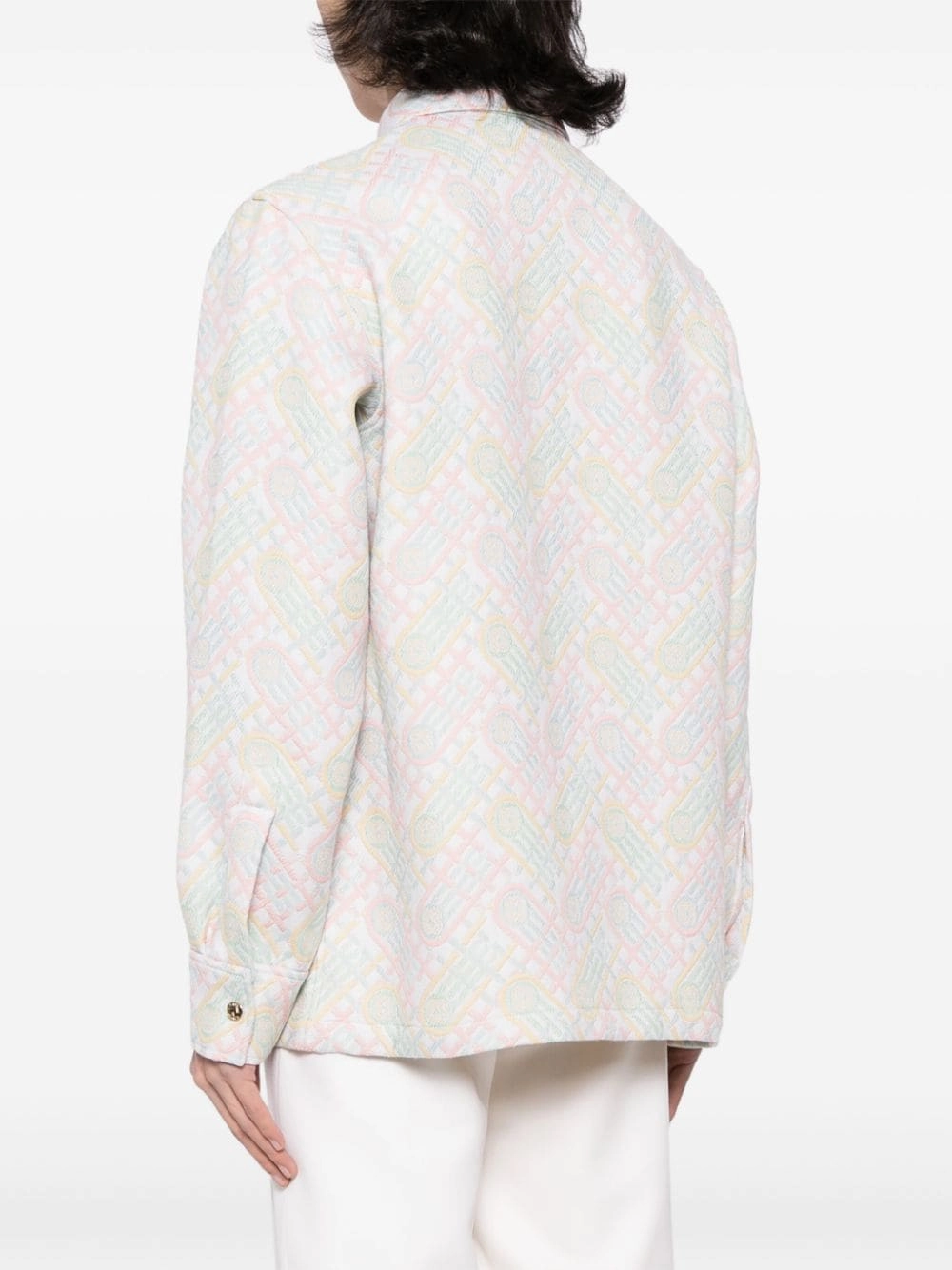 Logo-Appliqu Monogram-Jacquard Jacket