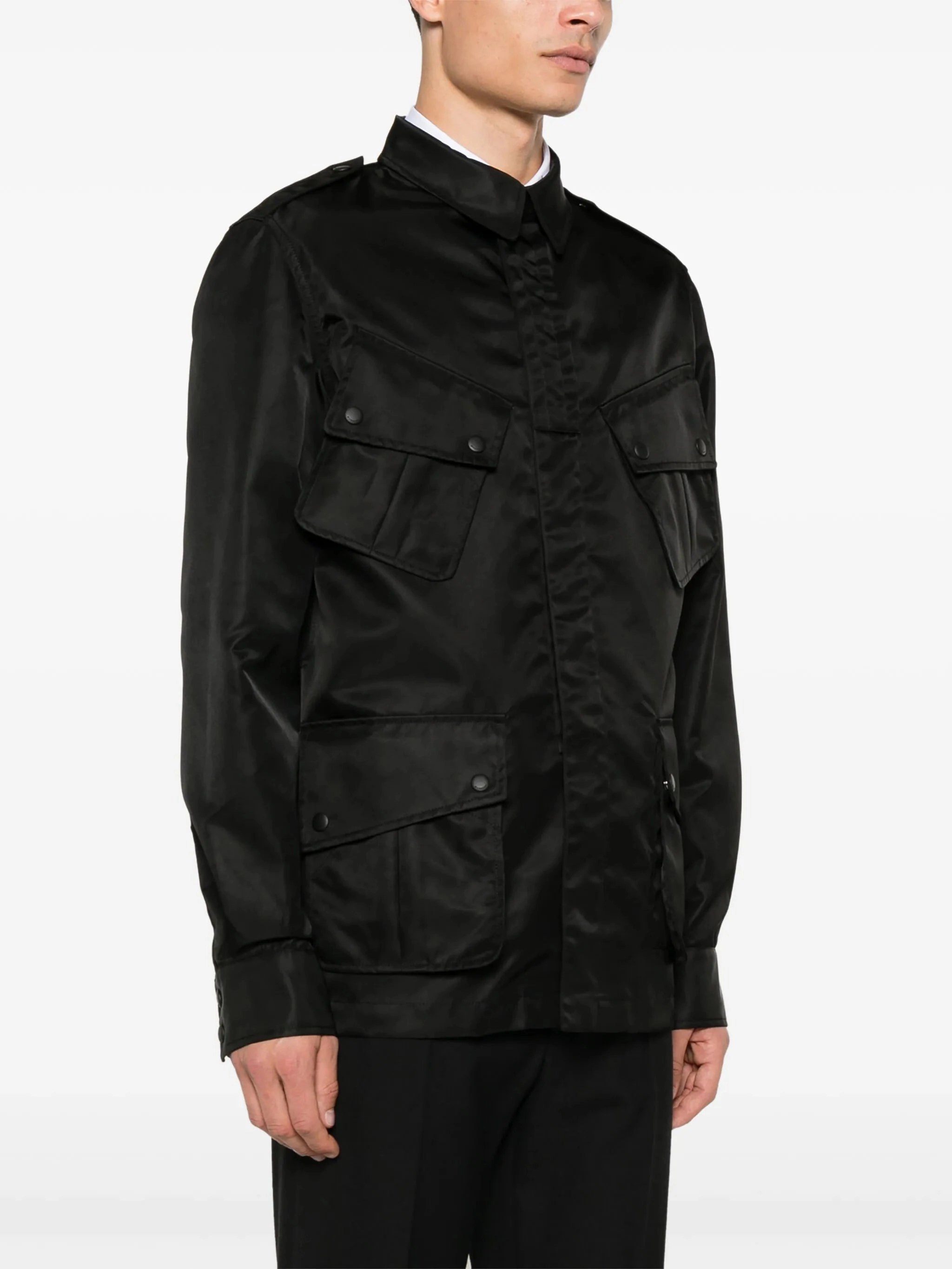 Logo-Appliqu Shirt Jacket