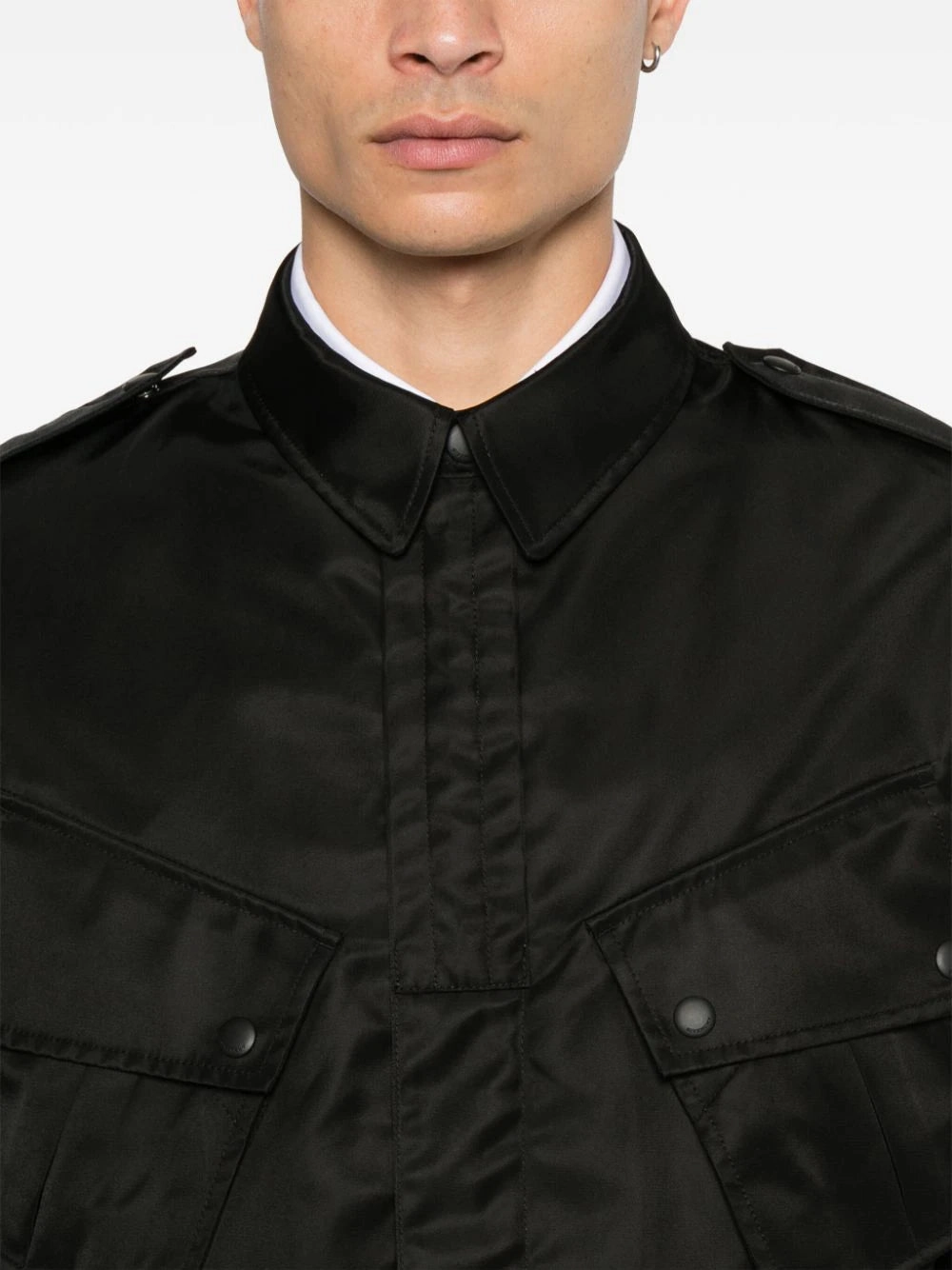 Logo-Appliqu Shirt Jacket