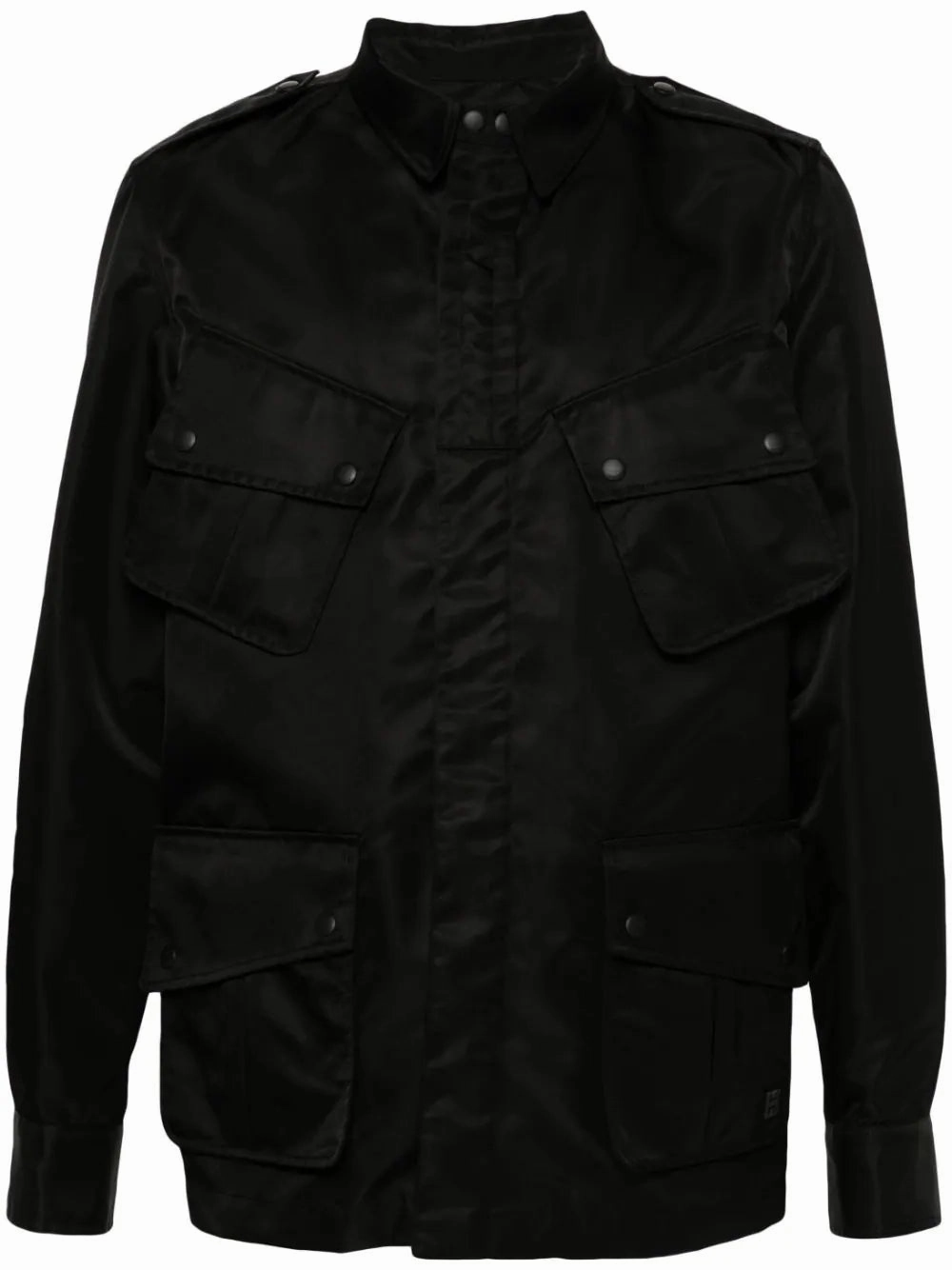 Logo-Appliqu Shirt Jacket winter jackets clearance