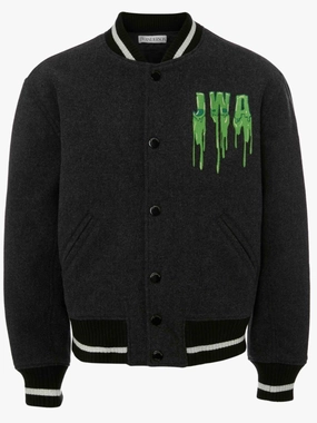 Logo-Embroidered Bomber Jacket winter jackets clearance