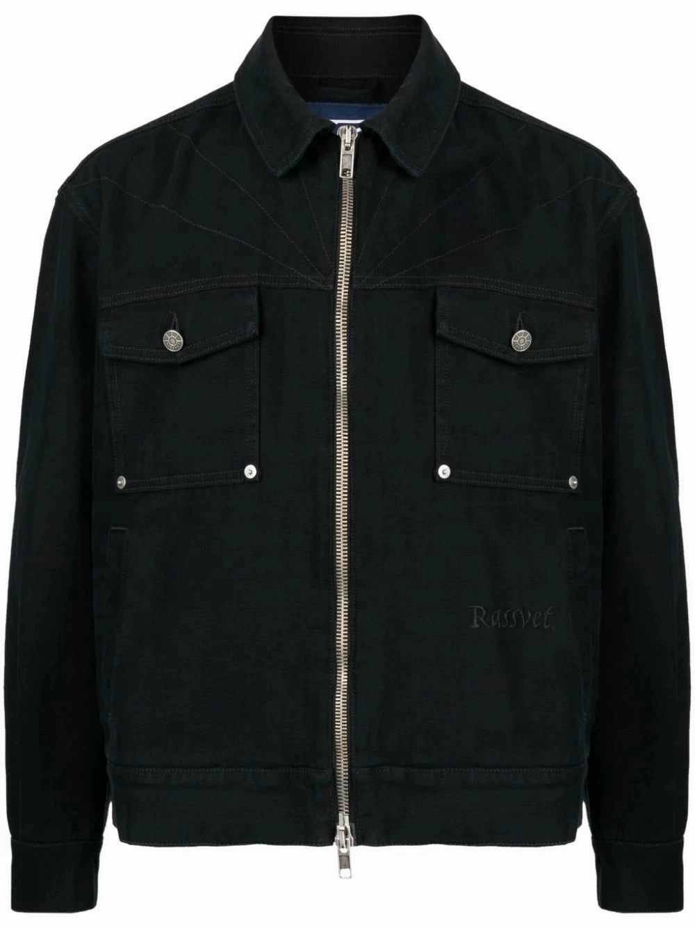 Logo-Embroidered Cotton Jacket winter jackets clearance