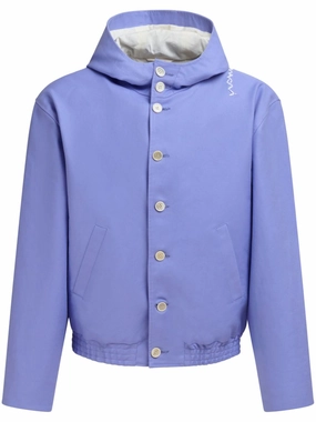 Logo-Embroidered Hooded Jacket winter jackets clearance