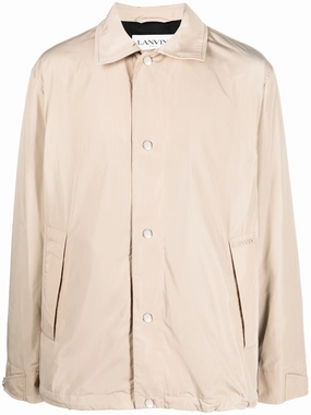 Logo-Embroidered Shirt Jacket winter jackets clearance