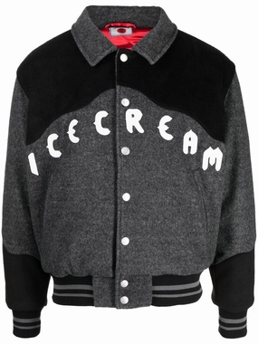 Logo-Embroidered Varsity Jacket winter jackets clearance
