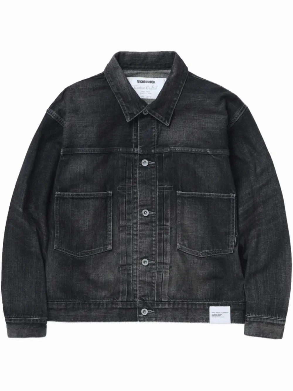Logo-Patch Denim Jacket winter jackets clearance