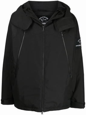 Logo-Patch Hooded Jacket winter jackets clearance