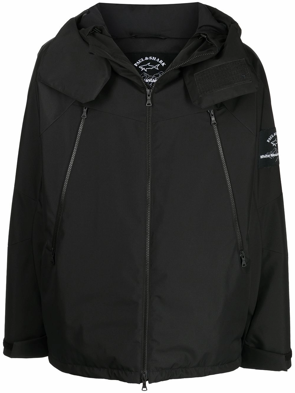 Logo-Patch Hooded Jacket winter jackets clearance